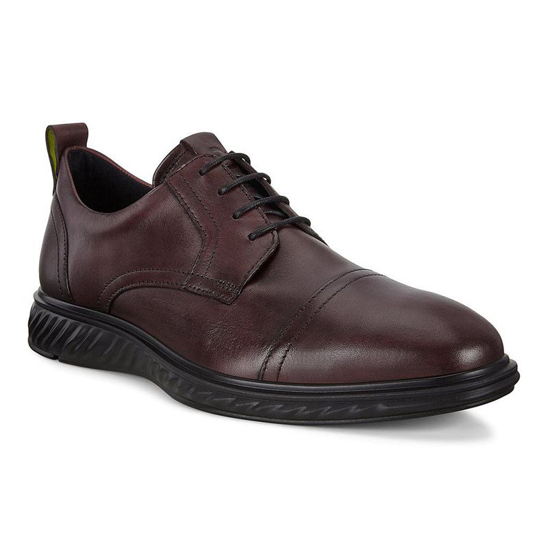 Men Business Ecco St.1 Hybrid Lite - Derby Brown - India GWREOP371